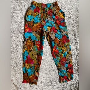 Vibrant Multicolor Ankle Pants